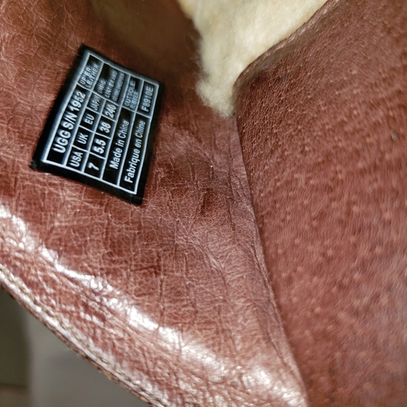 Ugg Australia Vivica Brown Leather Mule Clogs 7 - Picture 9 of 13